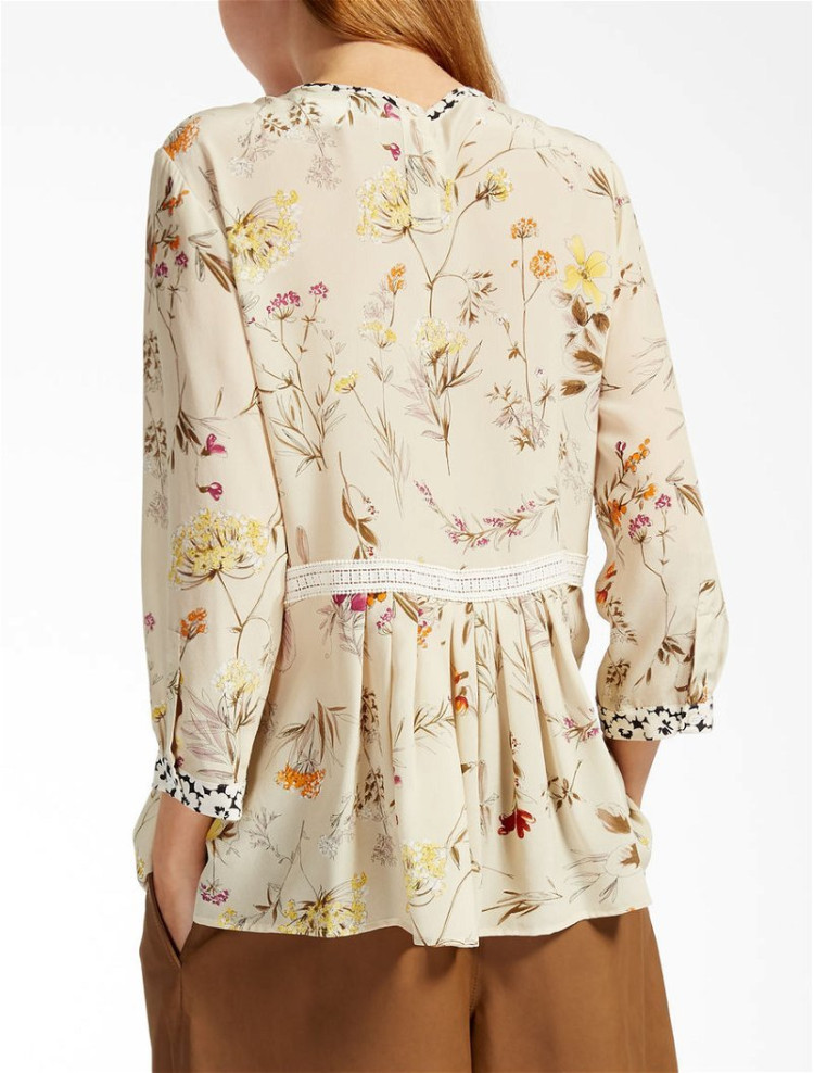Блуза з рукавом 3/4 Relaxed Fit для жінок (439831), колір Бежевий - №4