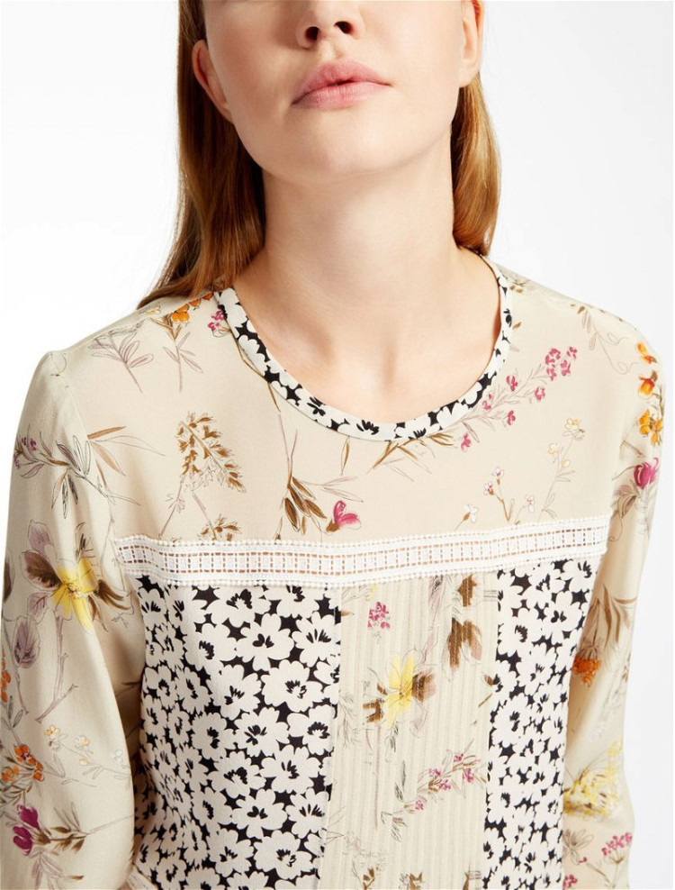 Блуза з рукавом 3/4 Relaxed Fit для жінок (439831), колір Бежевий - №5