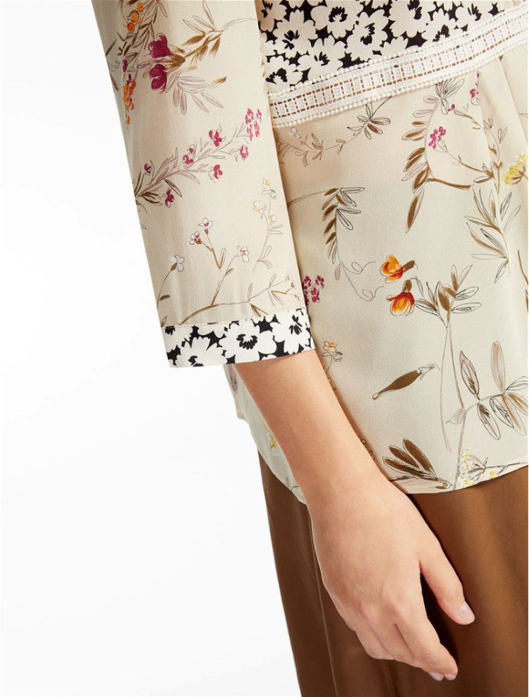 Блуза з рукавом 3/4 Relaxed Fit для жінок (439831), колір Бежевий - №6