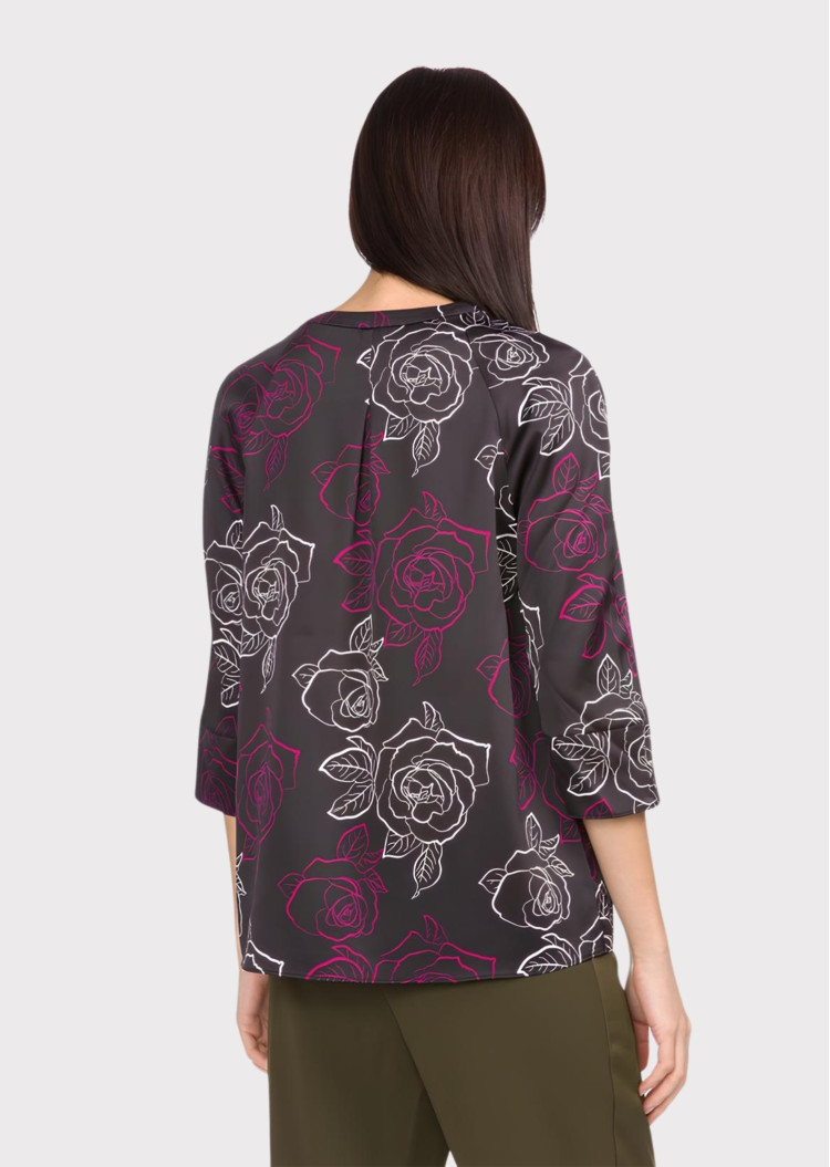 Блуза с 3/4 рукавом Relaxed fit для женщин (443139), цвет Черный - №4