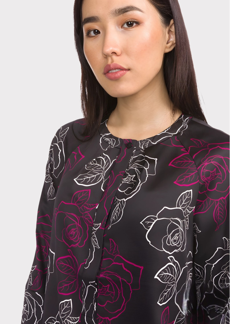 Блуза с 3/4 рукавом Relaxed fit для женщин (443139), цвет Черный - №5