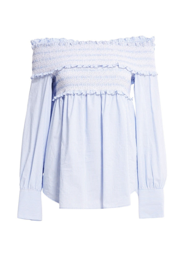 Блуза з довгим рукавом Relaxed fit для жінок (446481), колір Синій - №1