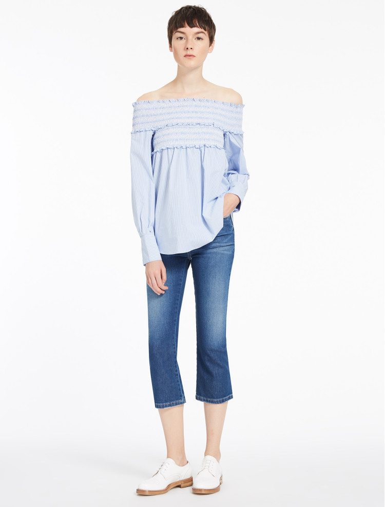 Блуза з довгим рукавом Relaxed fit для жінок (446481), колір Синій - №2
