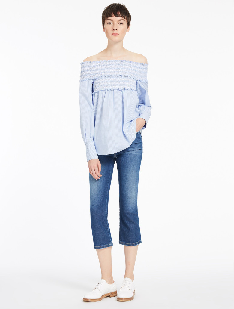 Блуза с длинным рукавом Relaxed Fit: свободный крой для максимального комфорта.