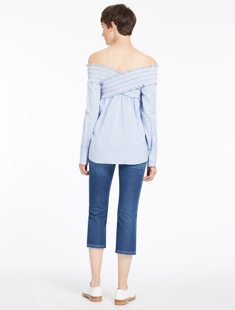 Блуза з довгим рукавом Relaxed fit для жінок (446481), колір Синій - №3