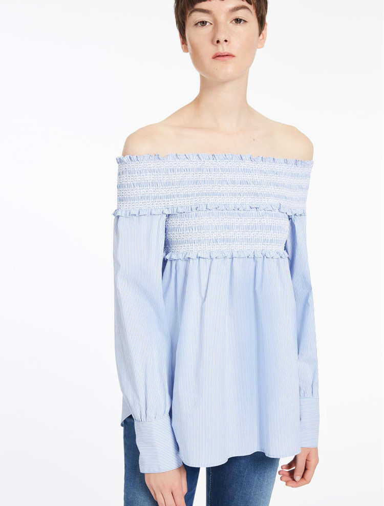 Блуза з довгим рукавом Relaxed fit для жінок (446481), колір Синій - №4