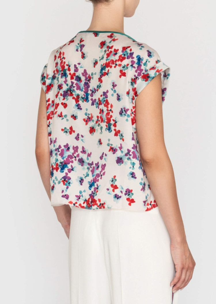 Блуза з коротким рукавом Relaxed fit для жінок (446644), колір Білий - №4