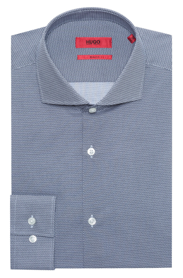 Сорочка деловая Extra-slim fit для мужчин (447864), цвет Синий - №1