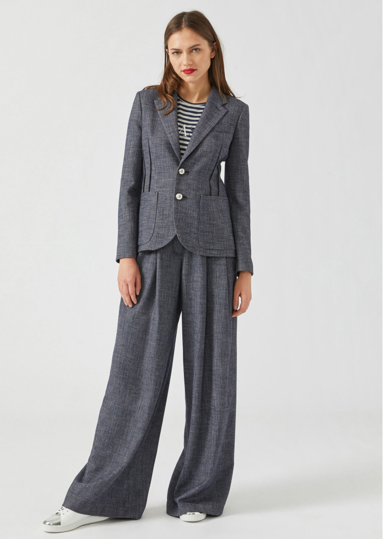 Жакет бізнес Extra-slim fit для жінок (450778), колір Синій - №3