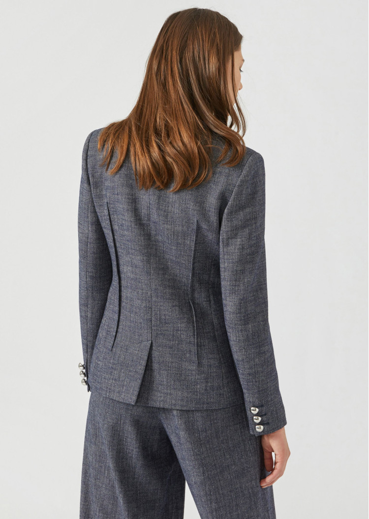 Жакет бізнес Extra-slim fit для жінок (450778), колір Синій - №4