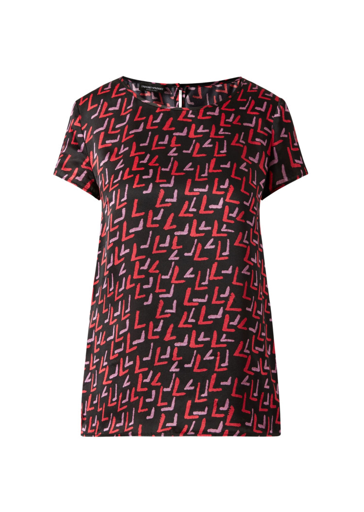 Блуза з коротким рукавом Regular fit для жінок (450811), колір Чорний - №1