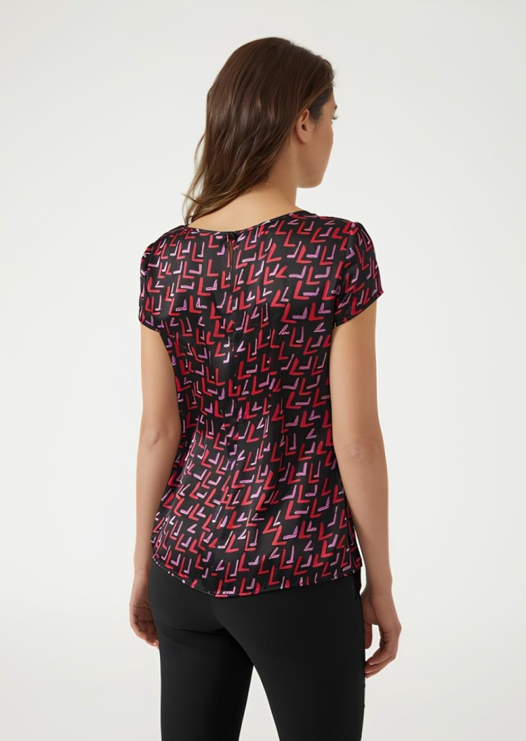 Блуза з коротким рукавом Regular fit для жінок (450811), колір Чорний - №4