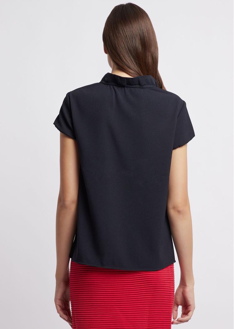 Блуза з коротким рукавом Regular Fit для жінок (454483), колір Синій - №3