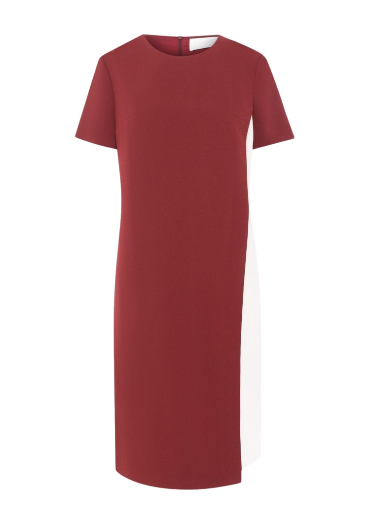 Сукні міді Extra-slim fit для жінок (454650), колір Бордовий - №1