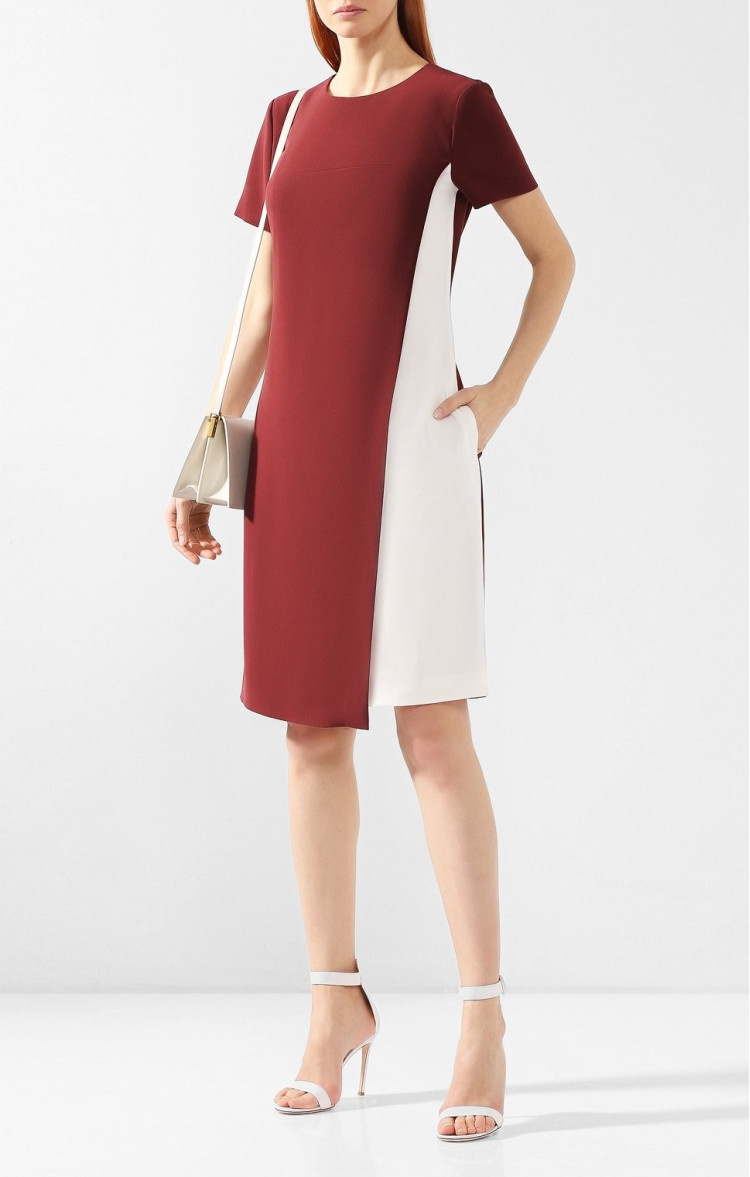 Сукні міді Extra-slim fit для жінок (454650), колір Бордовий - №3
