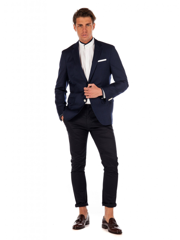 Пиджак кэжуал Extra-slim fit для мужчин (455190), цвет Синий - №3