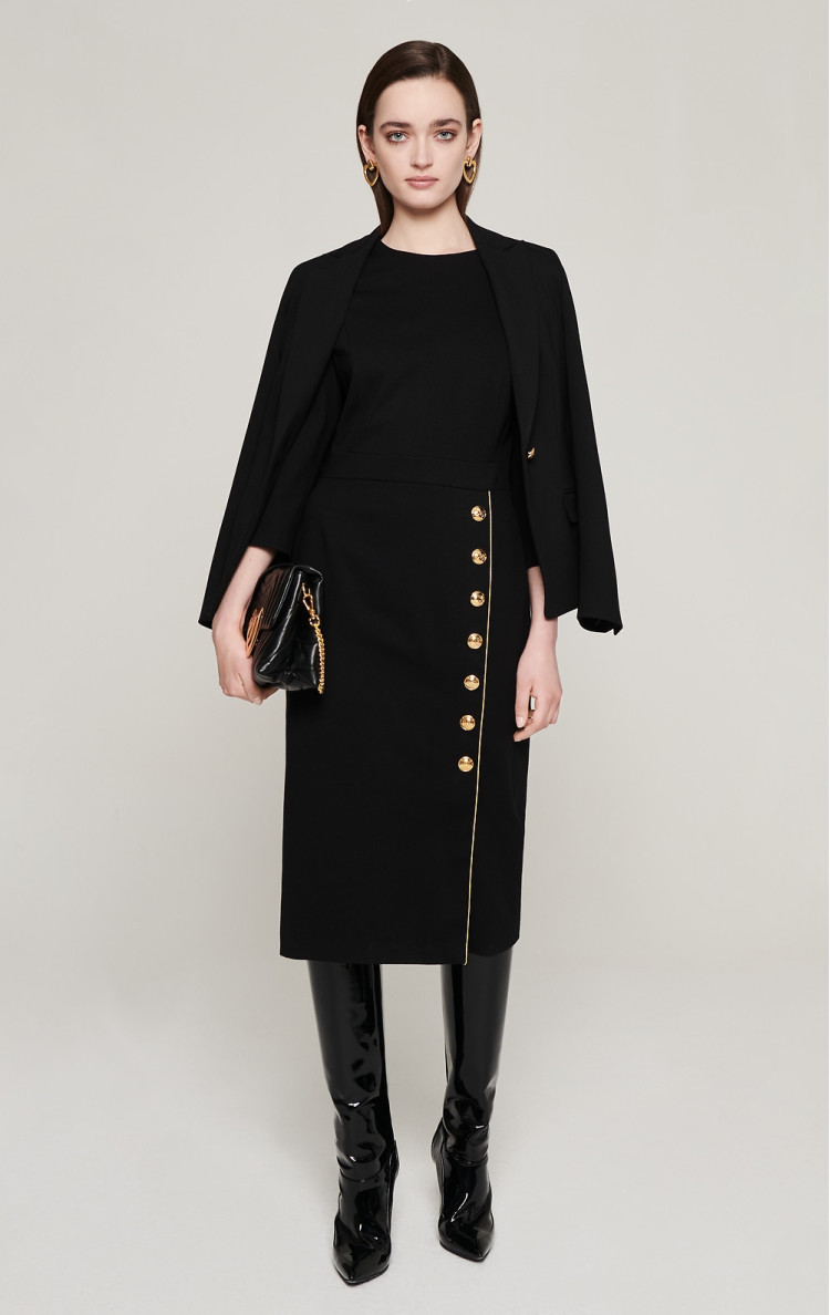 Сукні міді Extra-slim fit для жінок (457420), колір Чорний - №5