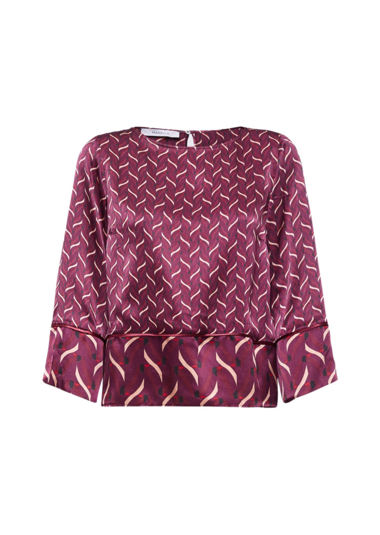 Блуза с 3/4 рукавом Relaxed fit для женщин (457800), цвет Бордовый - №1