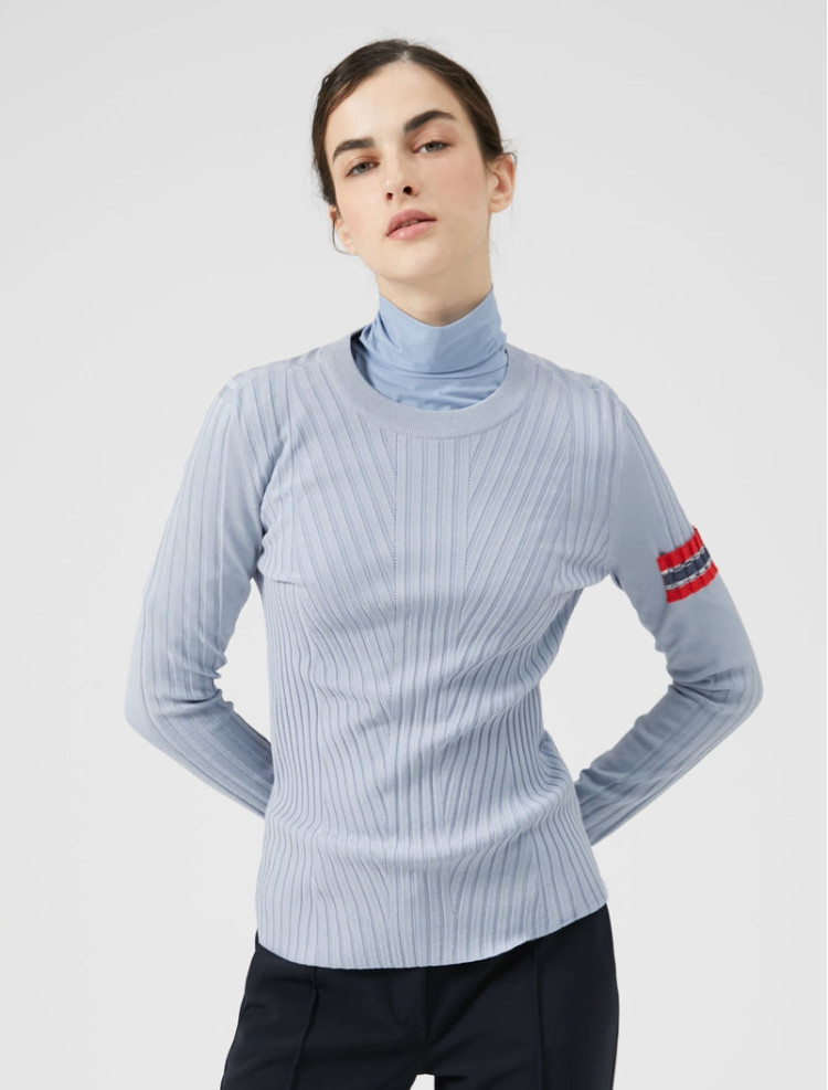 Джемпер Slim fit для жінок (458256), колір Синій - №2