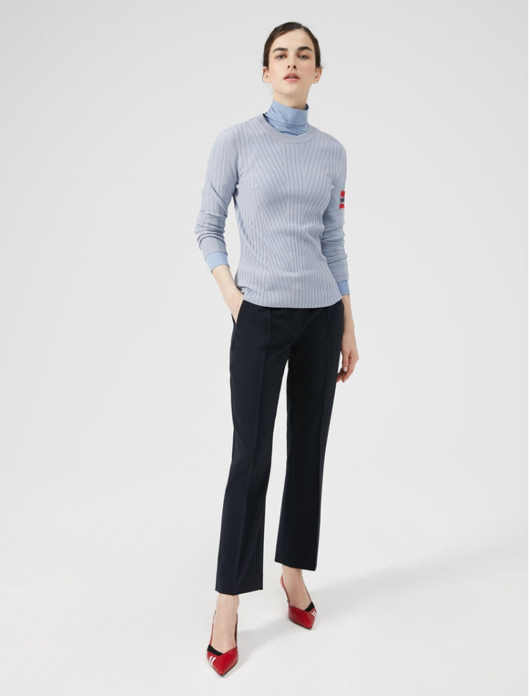 Джемпер Slim fit для жінок (458256), колір Синій - №4