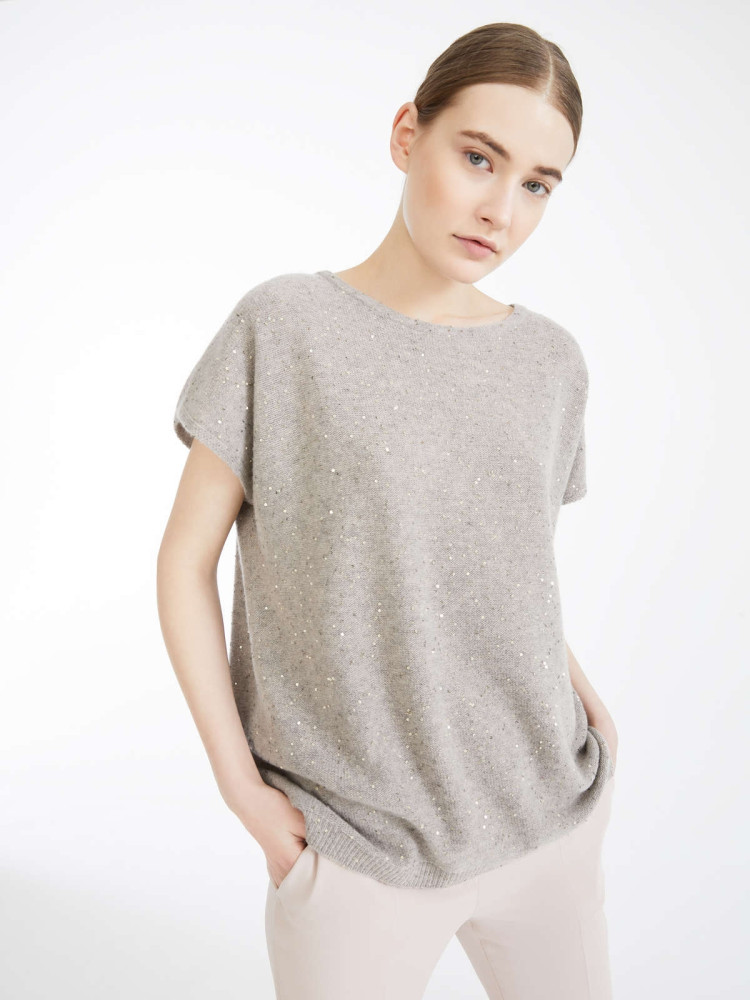 Топ з коротким рукавом Relaxed fit для жінок (458298), колір Сірий - №2