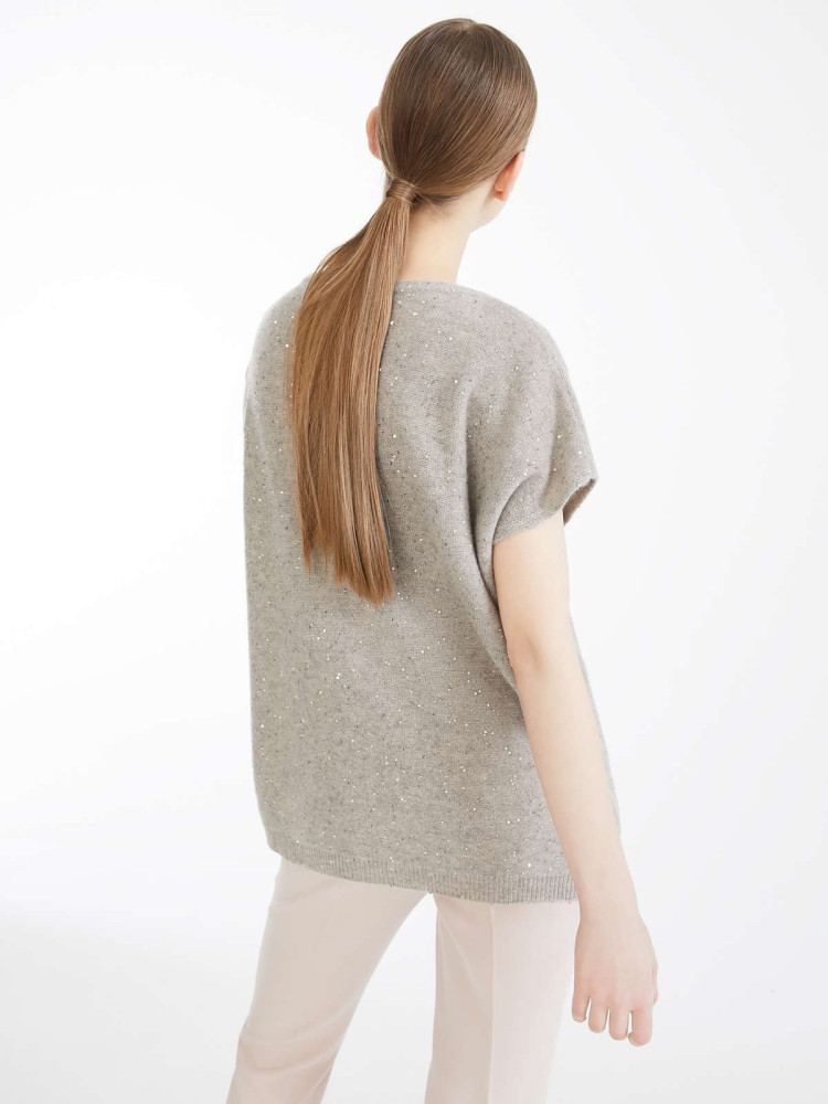 Топ з коротким рукавом Relaxed fit для жінок (458298), колір Сірий - №4