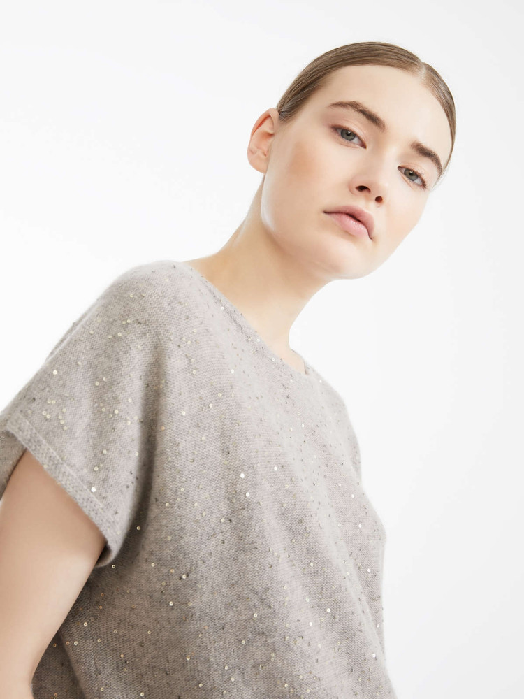 Топ з коротким рукавом Relaxed fit для жінок (458298), колір Сірий - №5