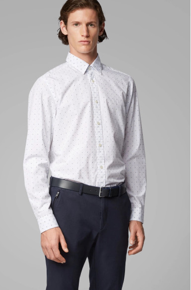 сорочка ділова Regular Fit: класичний крій, середня свобода рухів.