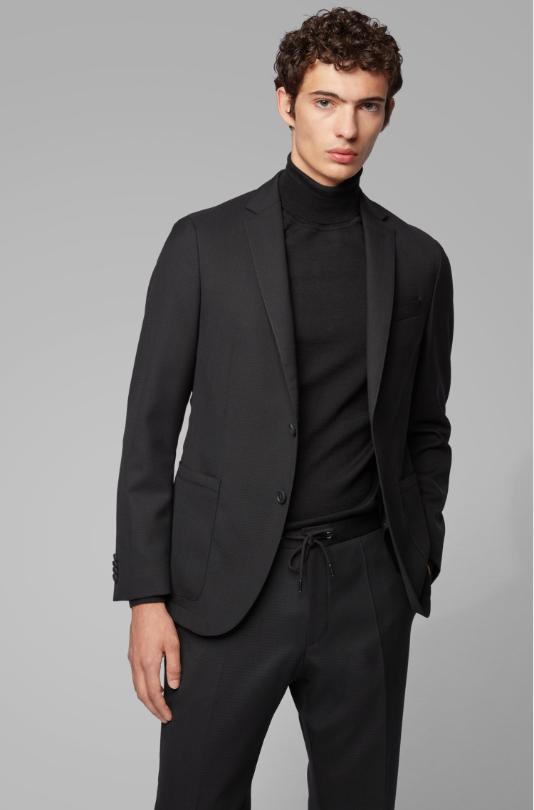 Пиджак кэжуал Extra-slim fit для мужчин (458777), цвет Черный - №2