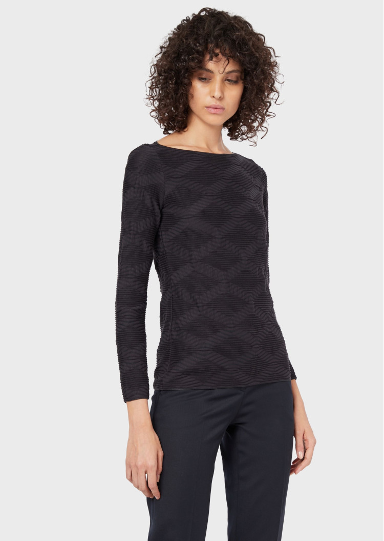 Футболка с длинным рукавом Extra-slim fit для женщин (458948), цвет Синий - №3