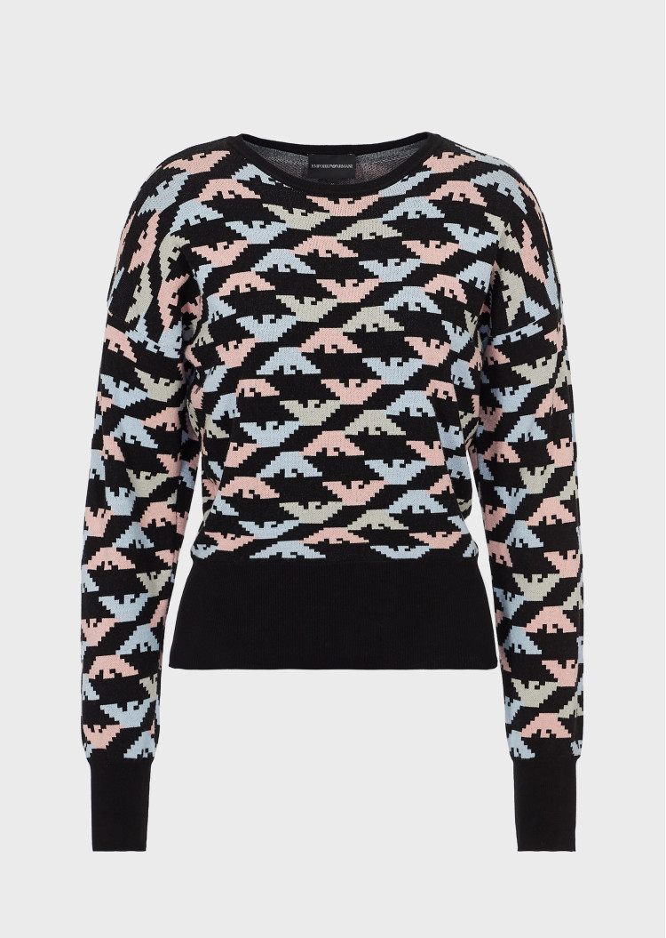 Джемпер Relaxed fit для жінок (458955), колір Чорний - №1