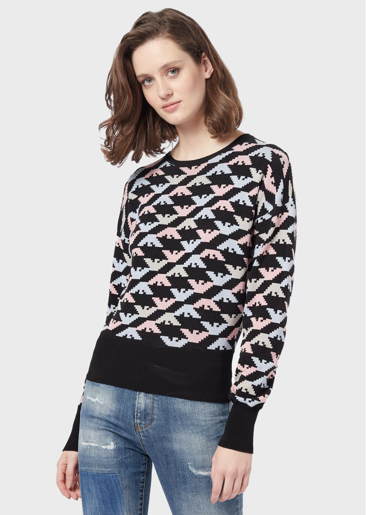 Джемпер Relaxed fit для жінок (458955), колір Чорний - №4