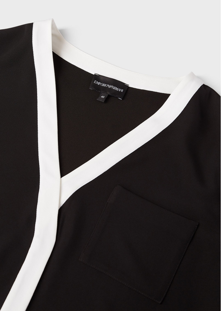 Блуза с 3/4 рукавом Relaxed fit для женщин (458972), цвет Черный - №2