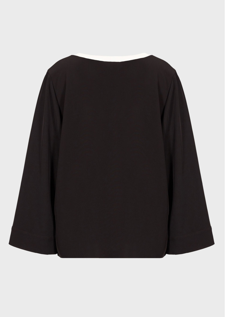 Блуза с 3/4 рукавом Relaxed fit для женщин (458972), цвет Черный - №3