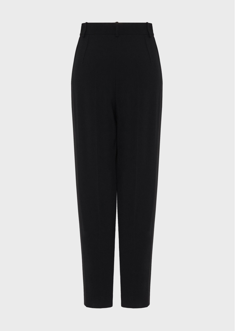 Брюки повседневные Relaxed fit Высокая для женщин (458979), цвет Черный - №4