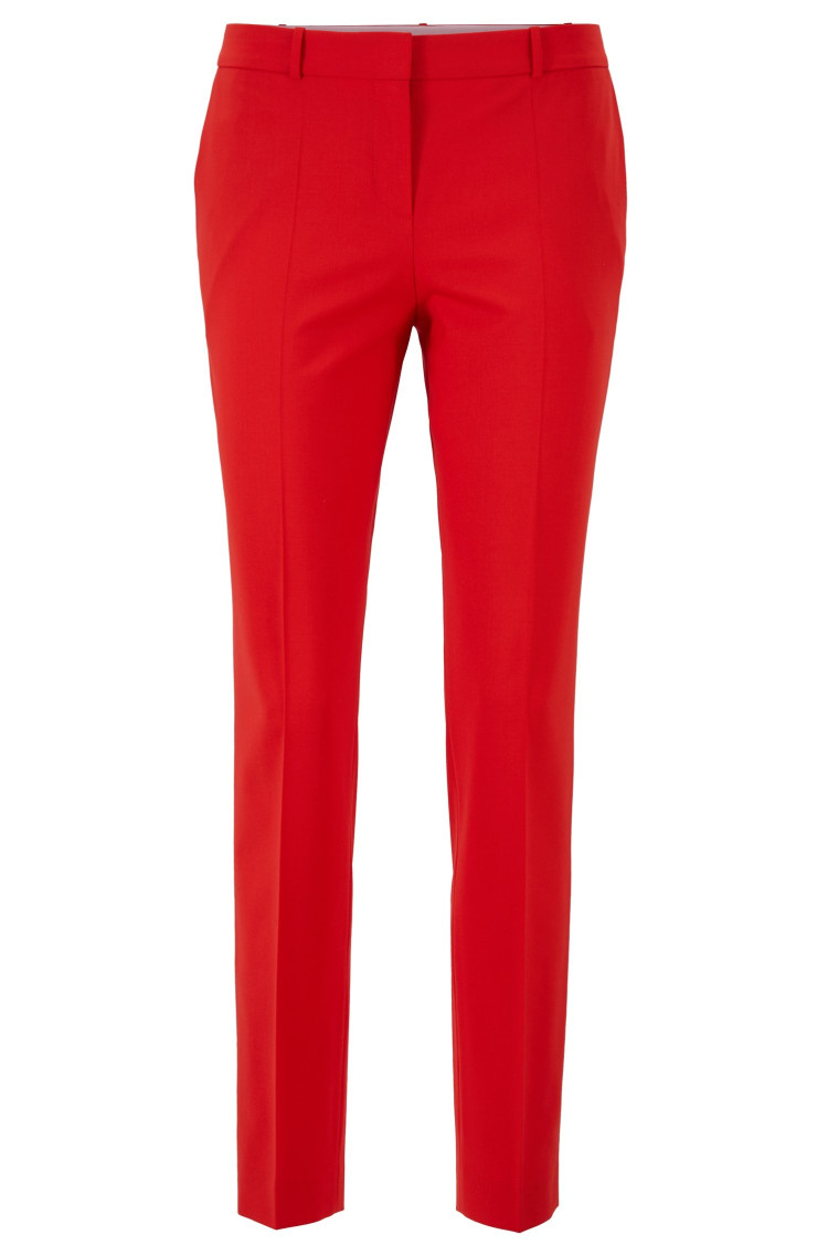 Брюки костюмные Slim fit для женщин (459090), цвет Красный - №1