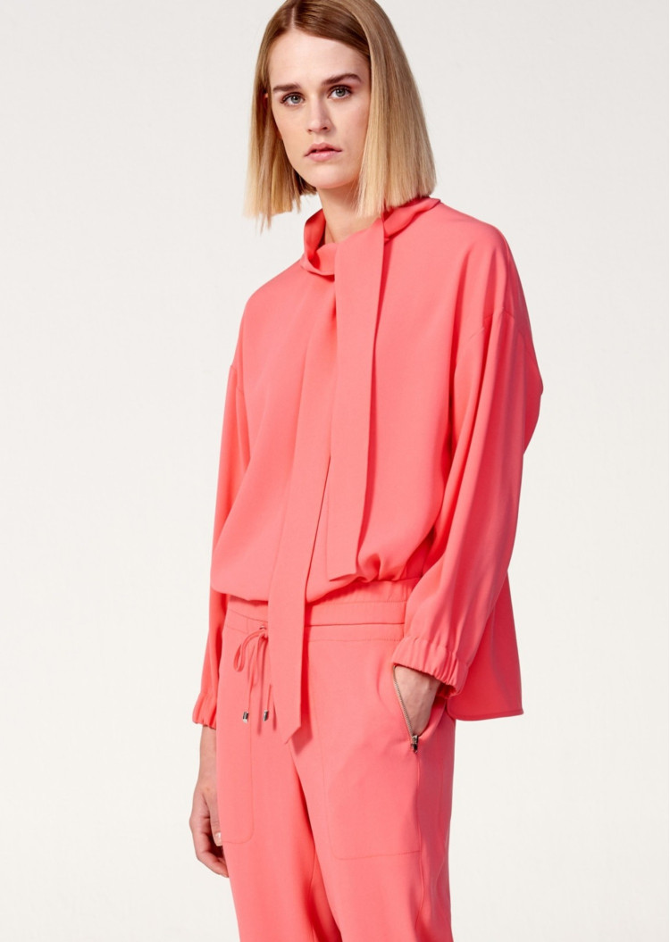 Блуза з довгим рукавом Relaxed fit для жінок (460534), колір Рожевий - №2