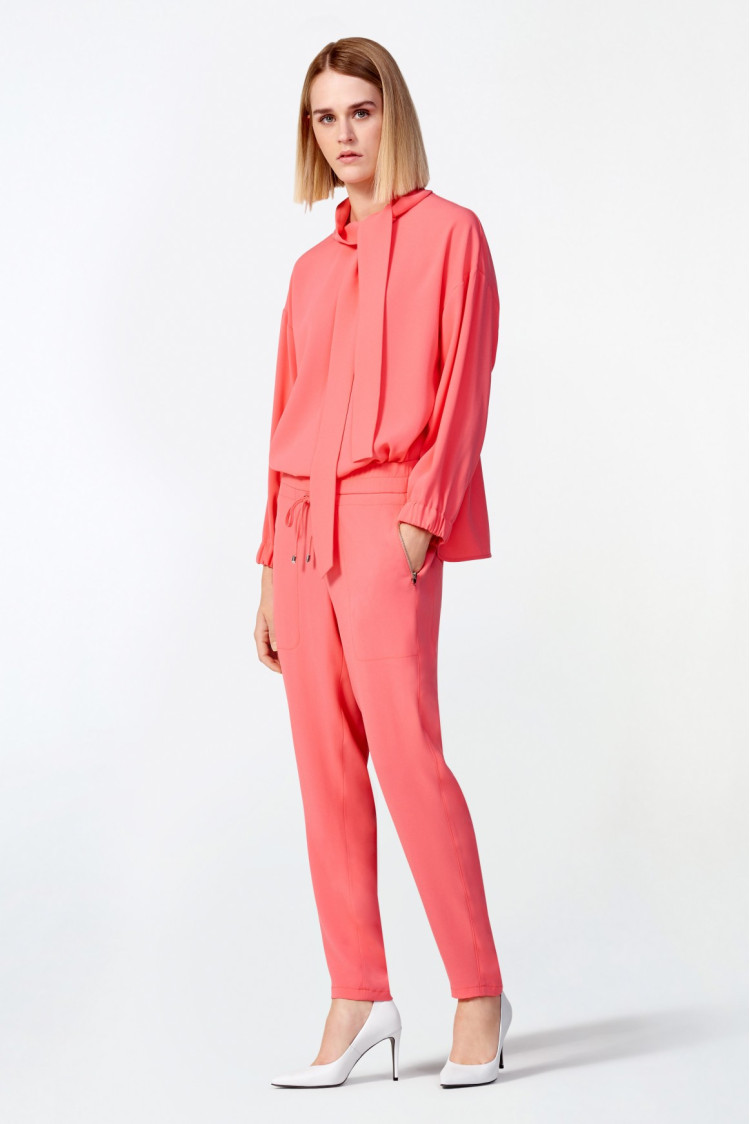 Брюки повседневные Relaxed fit для женщин (460535), цвет Розовый - №2