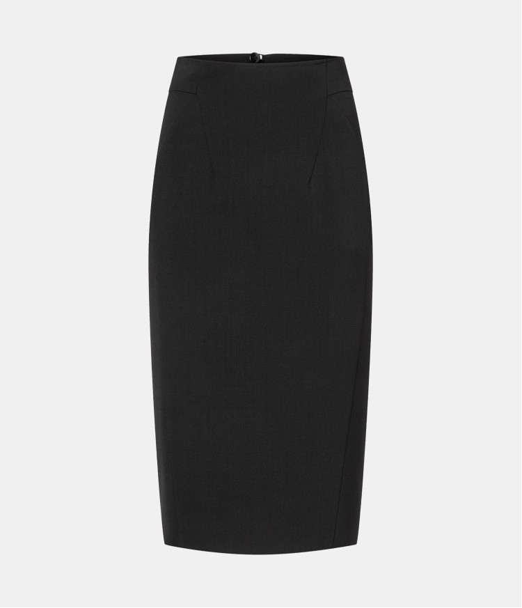 Спідниця міді Slim fit для жінок (460544), колір Чорний - №1