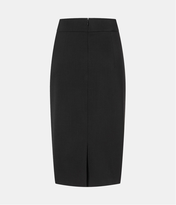 Спідниця міді Slim fit для жінок (460544), колір Чорний - №2