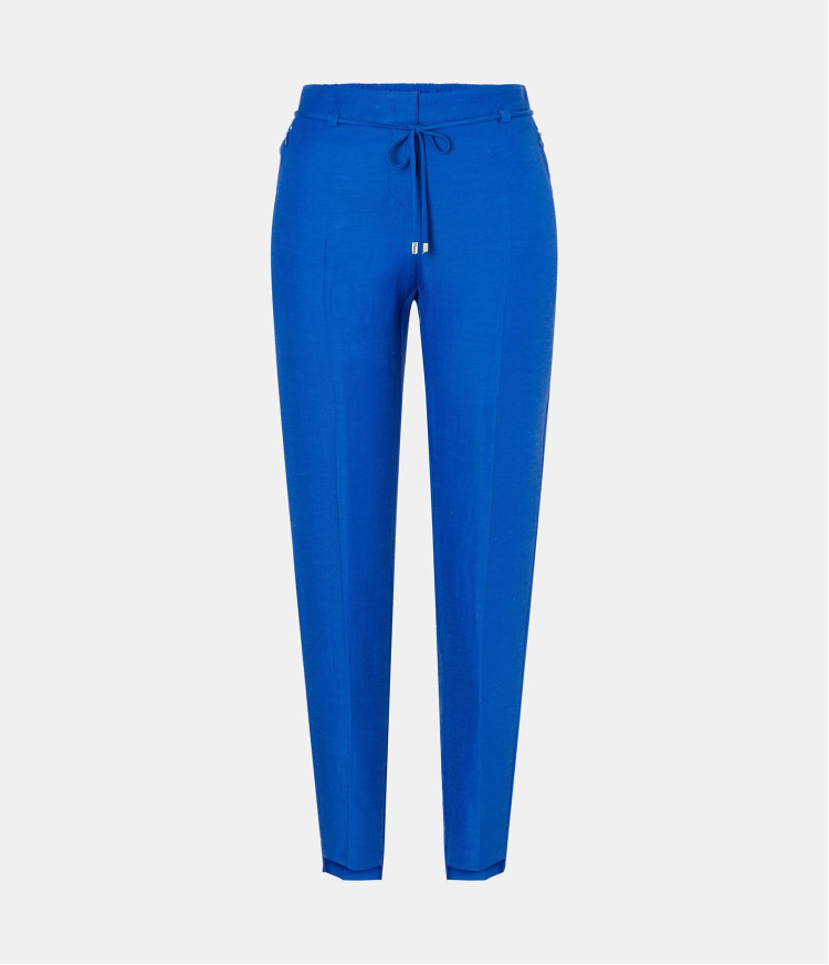 Брюки повседневные Relaxed fit для женщин (460553), цвет Синий - №1