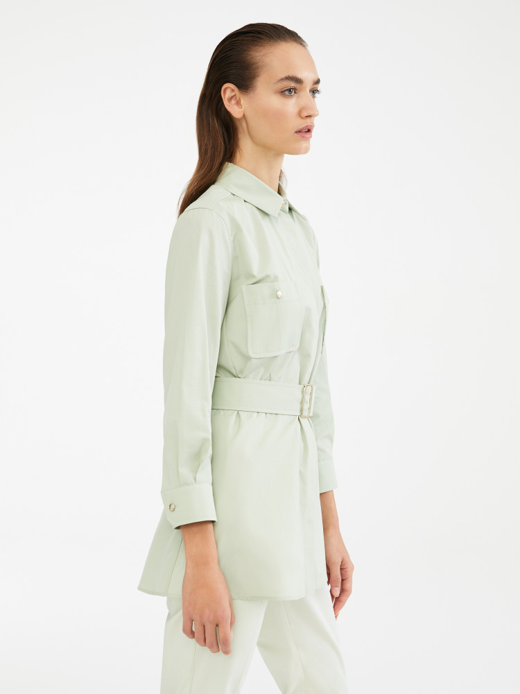 Блуза с 3/4 рукавом Slim fit для женщин (461300), цвет Зеленый - №3