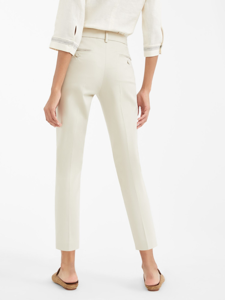 Брюки повседневные Slim fit для женщин (461327), цвет Бежевый - №2