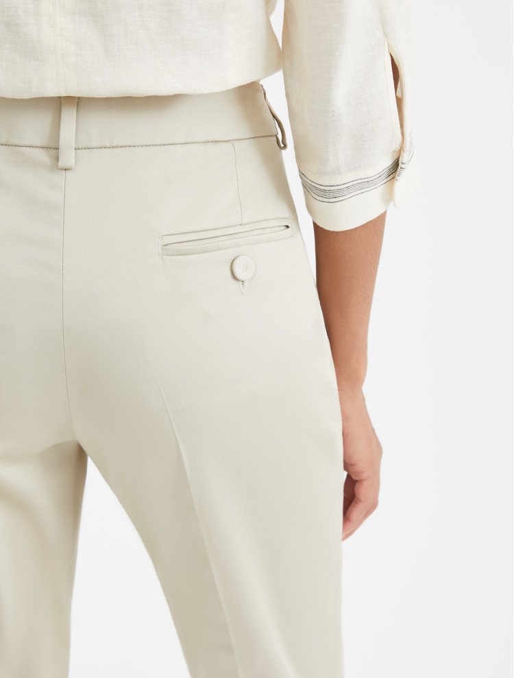 Брюки повседневные Slim fit для женщин (461327), цвет Бежевый - №6