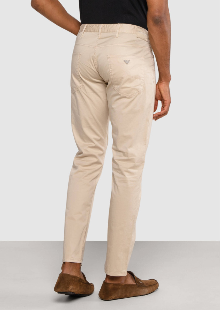 Брюки 5 карманов Slim Slim fit Низкая для мужчин (462117), цвет Бежевый - №3