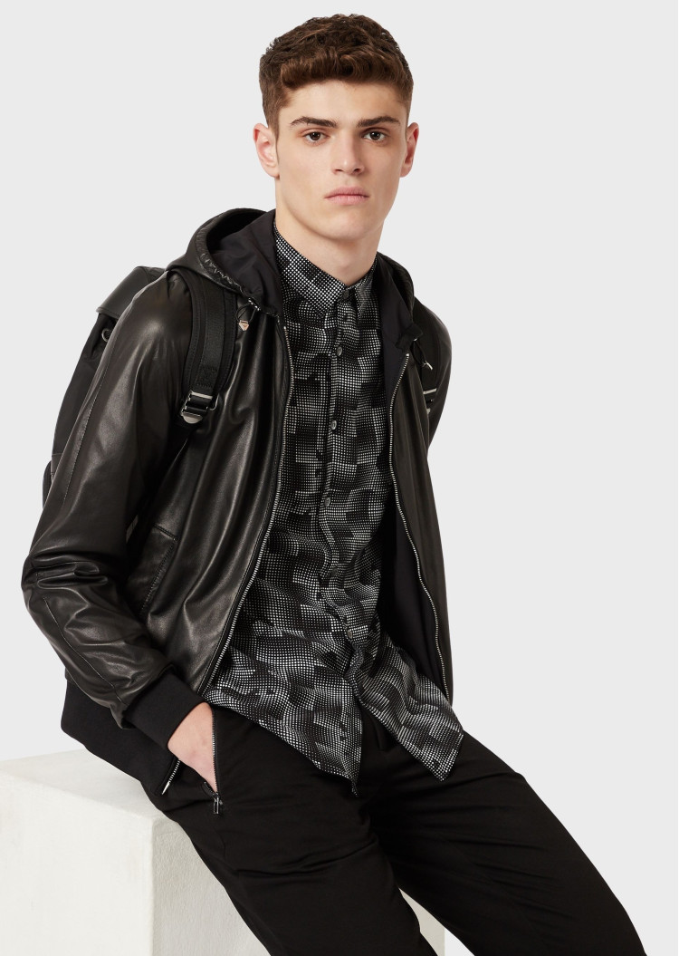 Сорочка повседневная с коротким рукавом Slim Fit для мужчин (462148), цвет Черный - №5