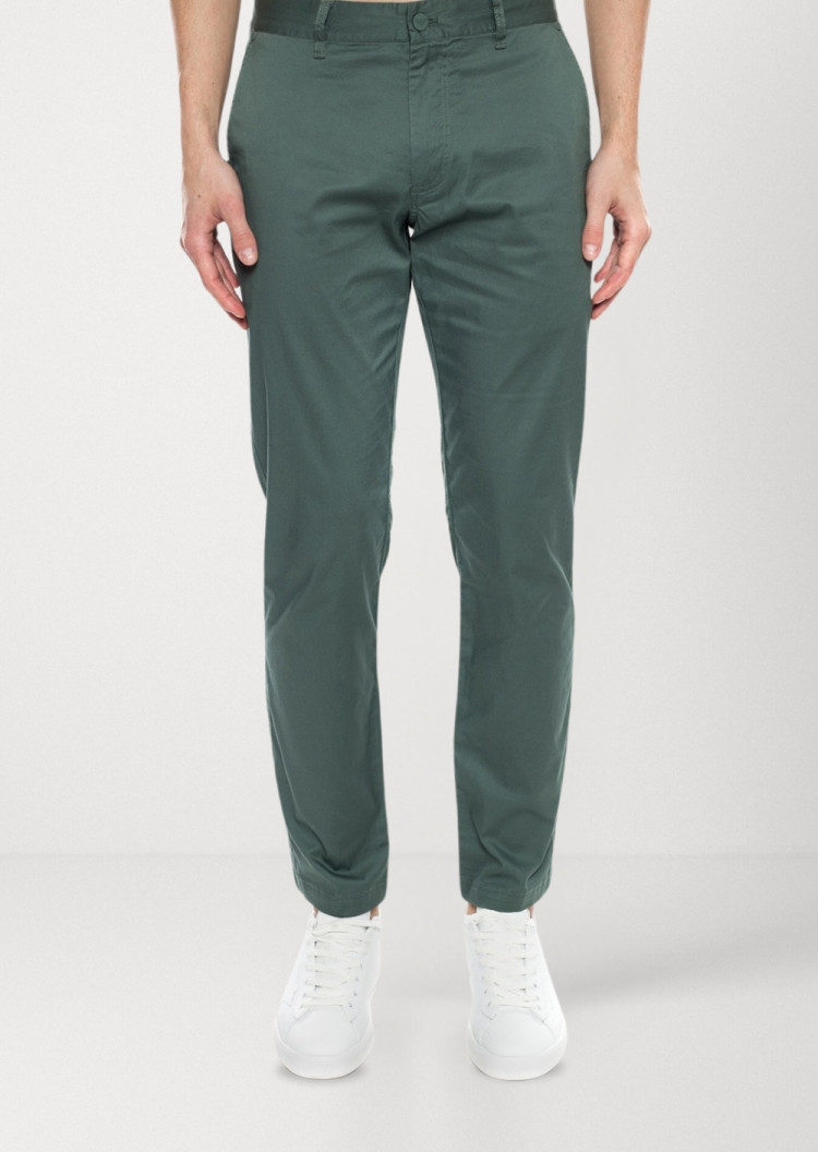 Брюки повседневные Slim fit Средняя для мужчин (462278), цвет Зеленый - №2