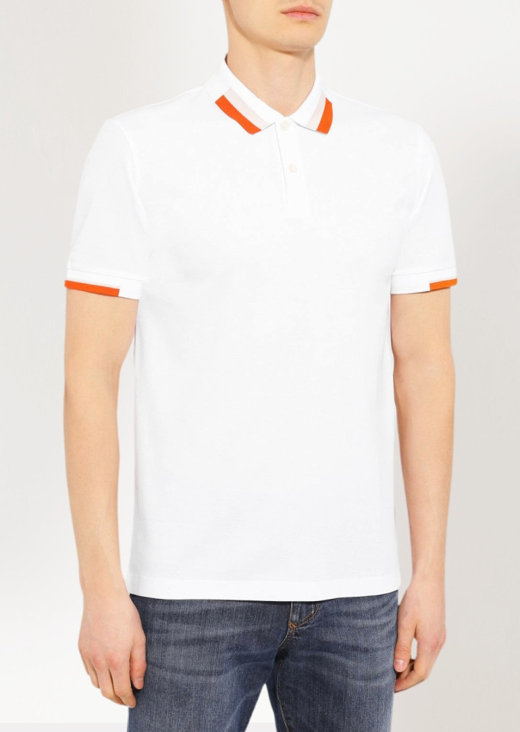Поло Slim fit для чоловіків (462442), колір Білий - №2