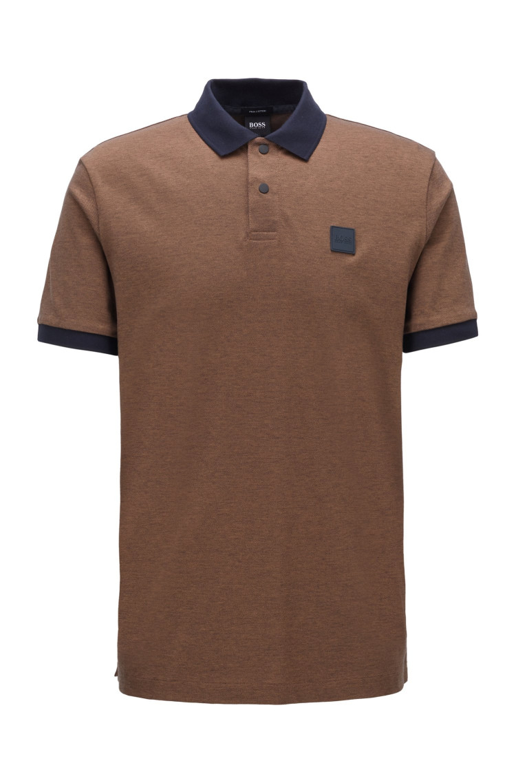Поло Regular fit для чоловіків (462443), колір Коричневий - №1