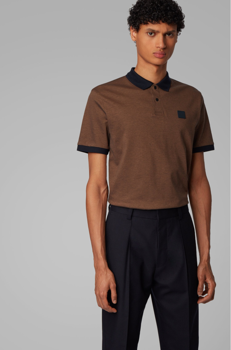 Поло Regular fit для чоловіків (462443), колір Коричневий - №2
